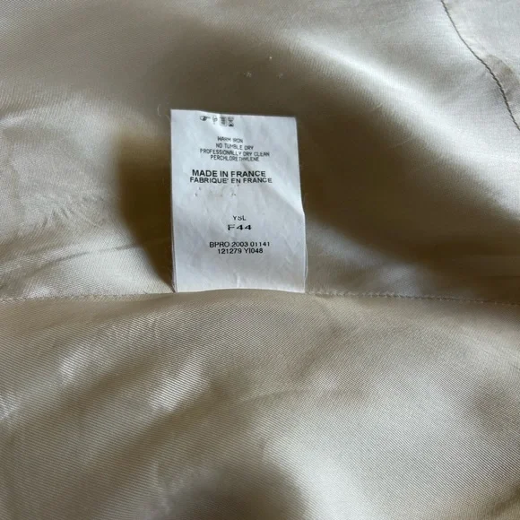 VTG Yves Saint Laurent Rive Gauche Belted Trench Coat
Made In France Designer - Picture 10 of 12